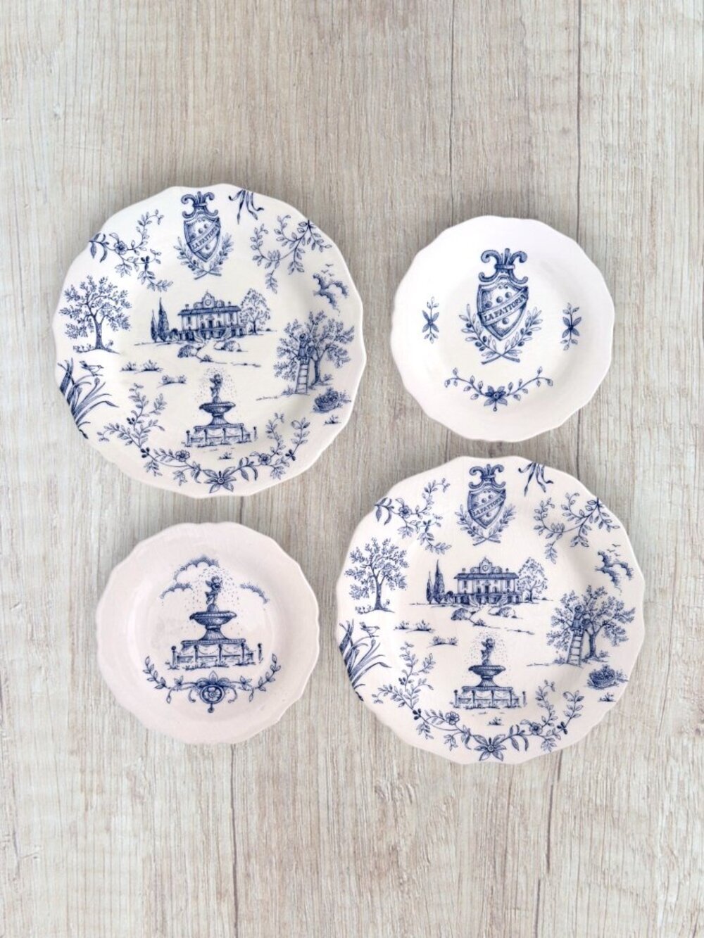 Sur La Table Toscana Blue La Fattoria 4 Piece Place Setting Italy Discontinued